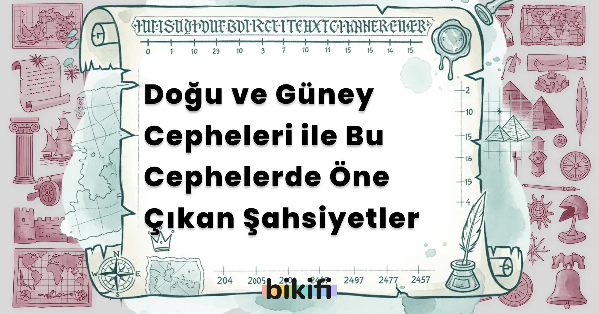 Doğu ve Güney Cepheleri ile Bu Cephelerde Öne Çıkan Şahsiyetler