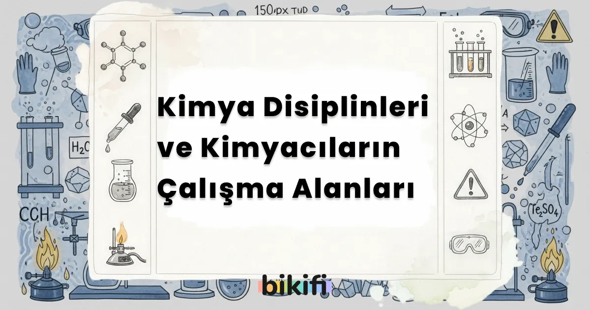 Kimya Disiplinleri ve Kimyacıların Çalışma Alanları