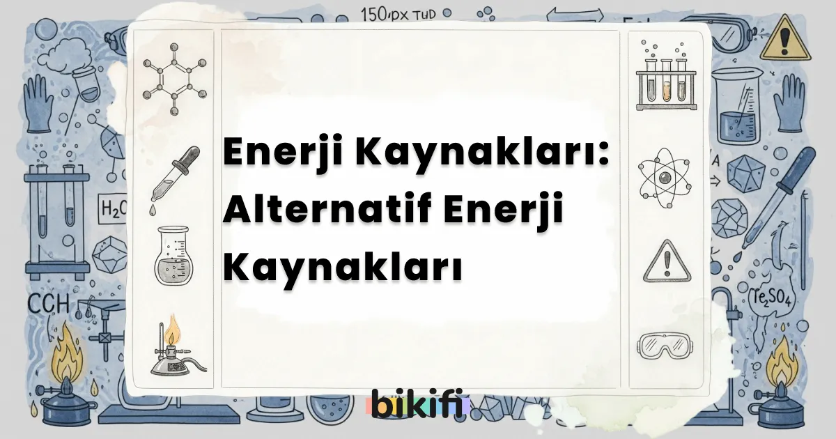 Enerji Kaynakları: Alternatif Enerji Kaynakları