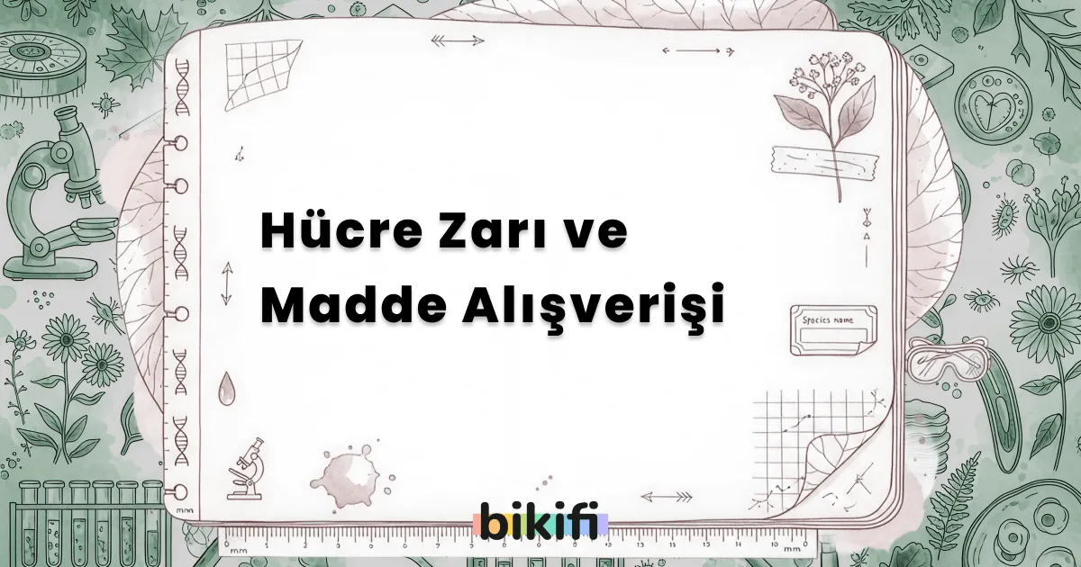 Hücre Zarı ve Madde Alışverişi