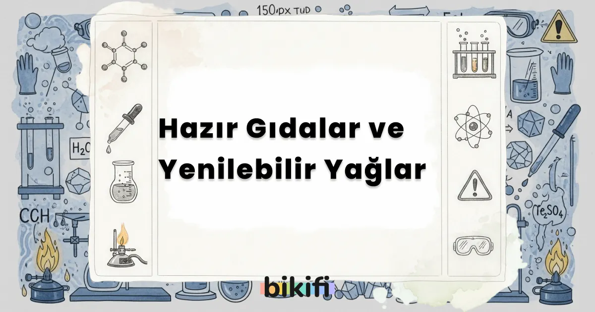 Hazır Gıdalar ve Yenilebilir Yağlar