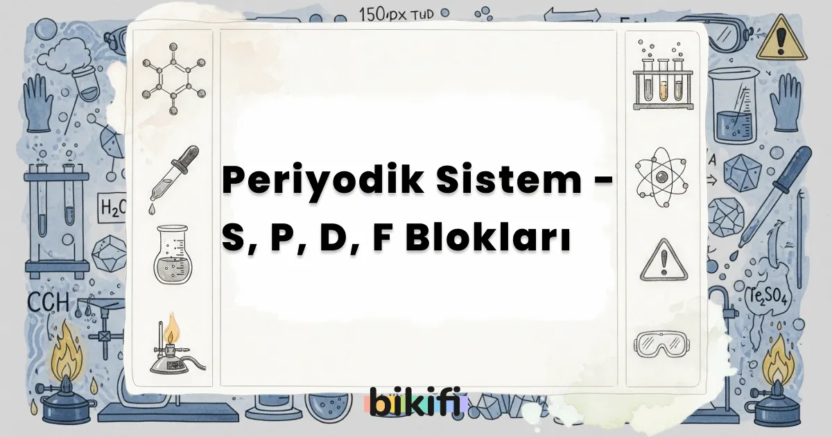 Periyodik Sistem – S, P, D, F Blokları