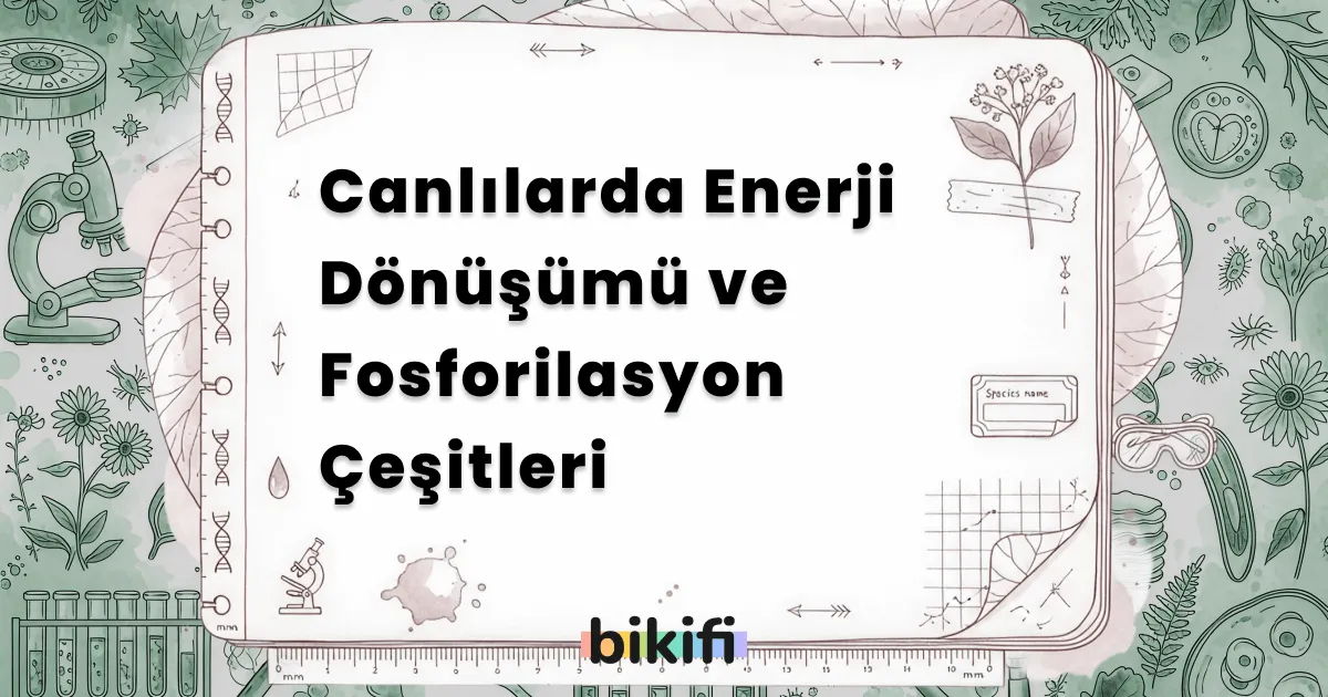 Canlılarda Enerji Dönüşümü ve Fosforilasyon Çeşitleri