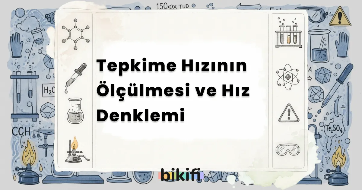 Tepkime Hızının Ölçülmesi ve Hız Denklemi