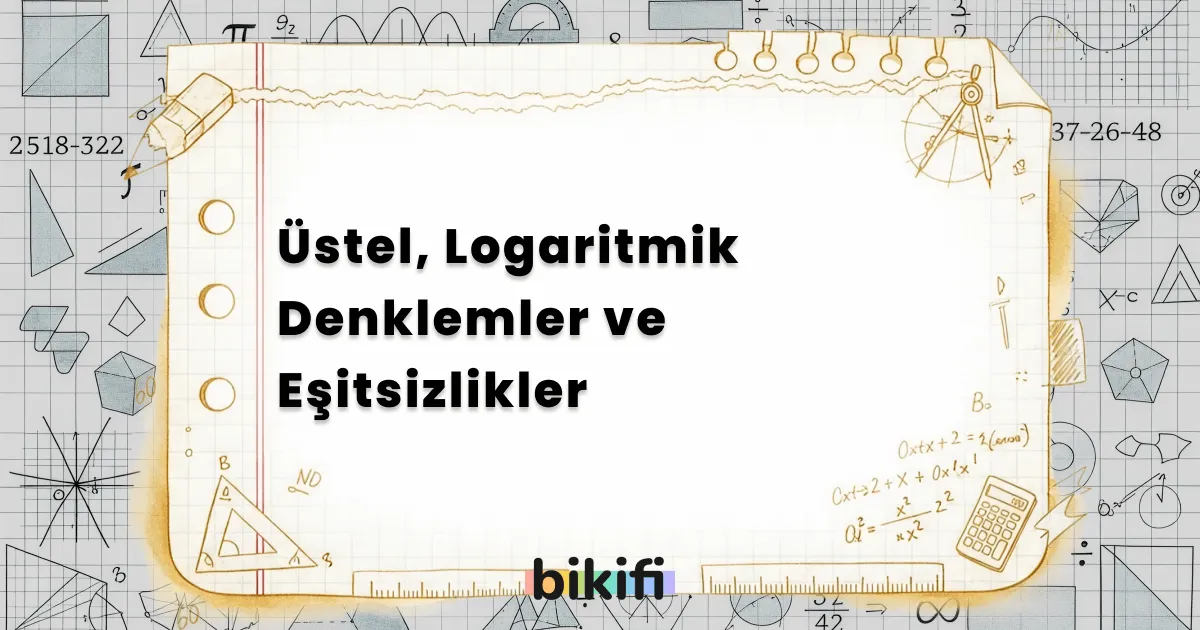Üstel, Logaritmik Denklemler ve Eşitsizlikler