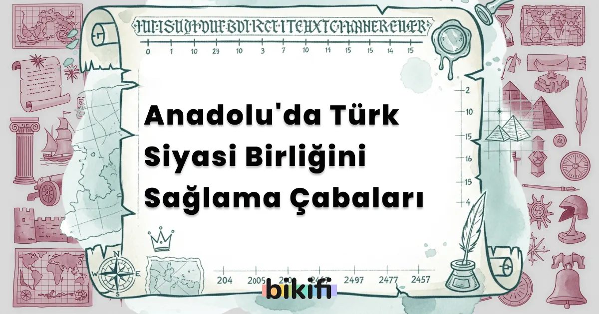 Anadolu’da Türk Siyasi Birliğini Sağlama Çabaları