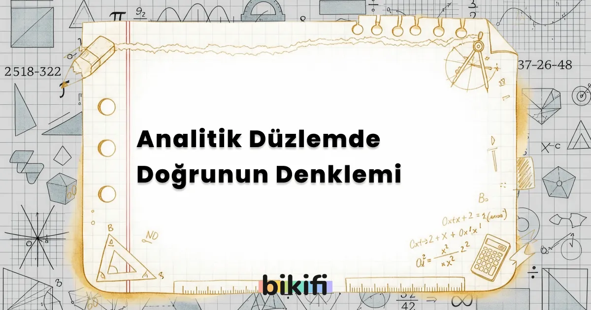 Analitik Düzlemde Doğrunun Denklemi