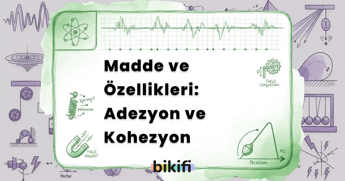 Madde ve Özellikleri: Adezyon ve Kohezyon