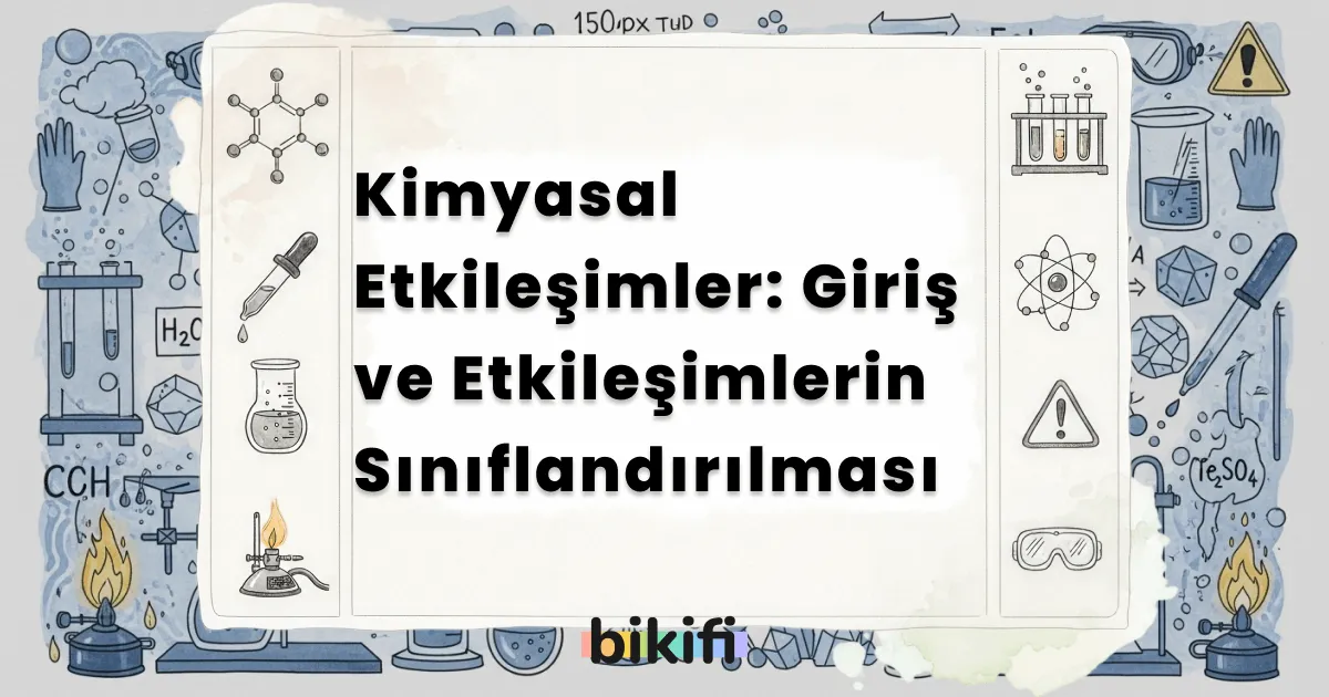 Kimyasal Etkileşimler: Giriş ve Etkileşimlerin Sınıflandırılması