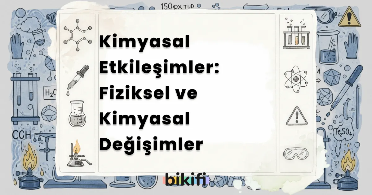 Kimyasal Etkileşimler: Fiziksel ve Kimyasal Değişimler