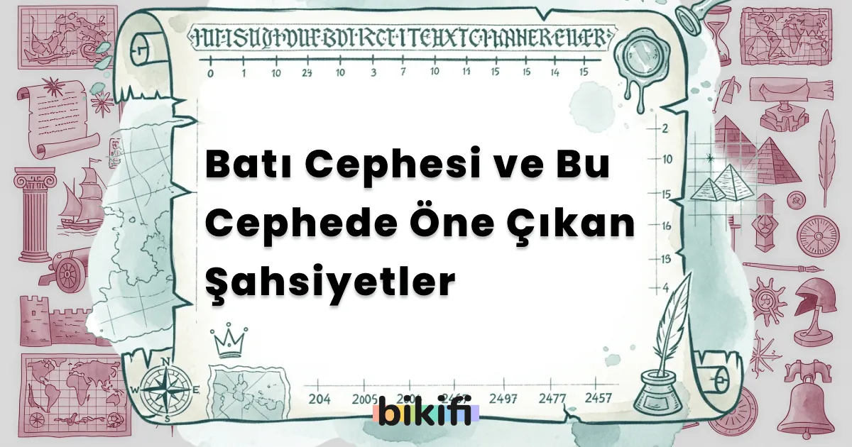 Batı Cephesi ve Bu Cephede Öne Çıkan Şahsiyetler