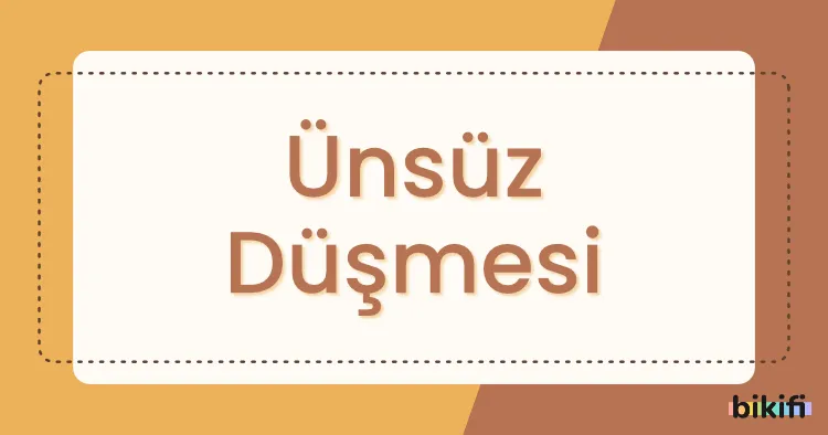 Ünsüz Düşmesi